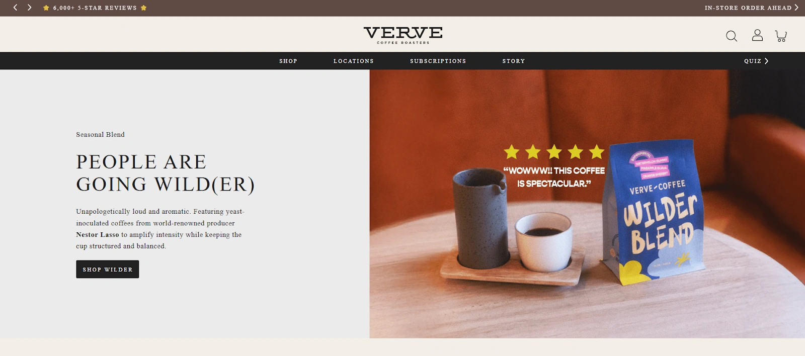 Verve Coffee Roasters Shopify Store